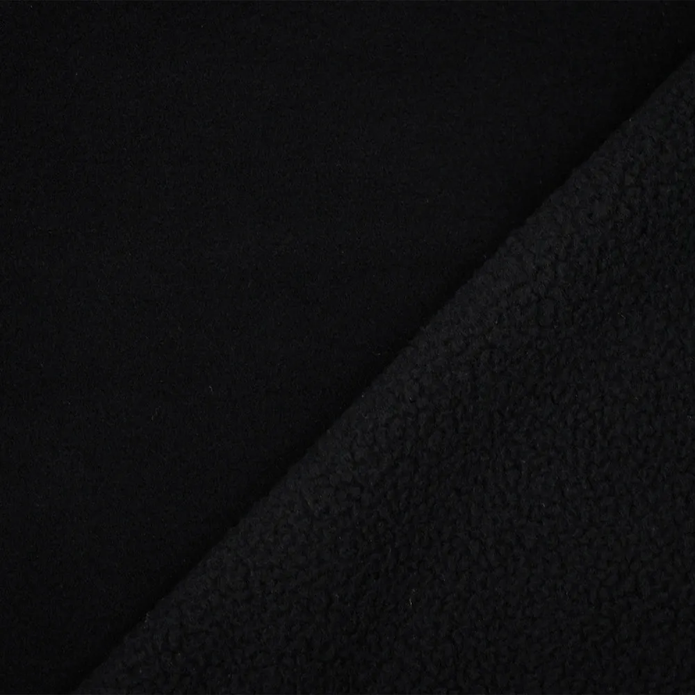 Black Polyester Heavy Weight Polartec Wind Pro Knit Fabric