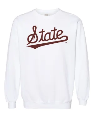 Comfort Color State Script Crewneck Sweatshirt