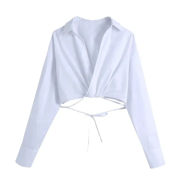 CROPPED WHITE BLOUSE
