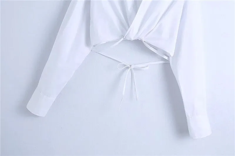 CROPPED WHITE BLOUSE