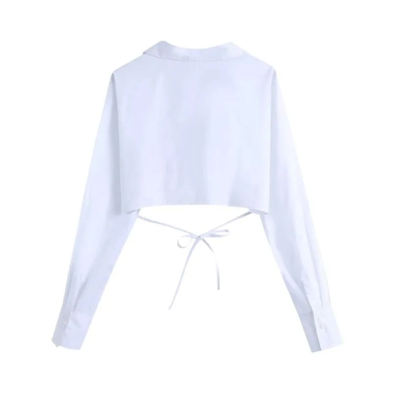 CROPPED WHITE BLOUSE