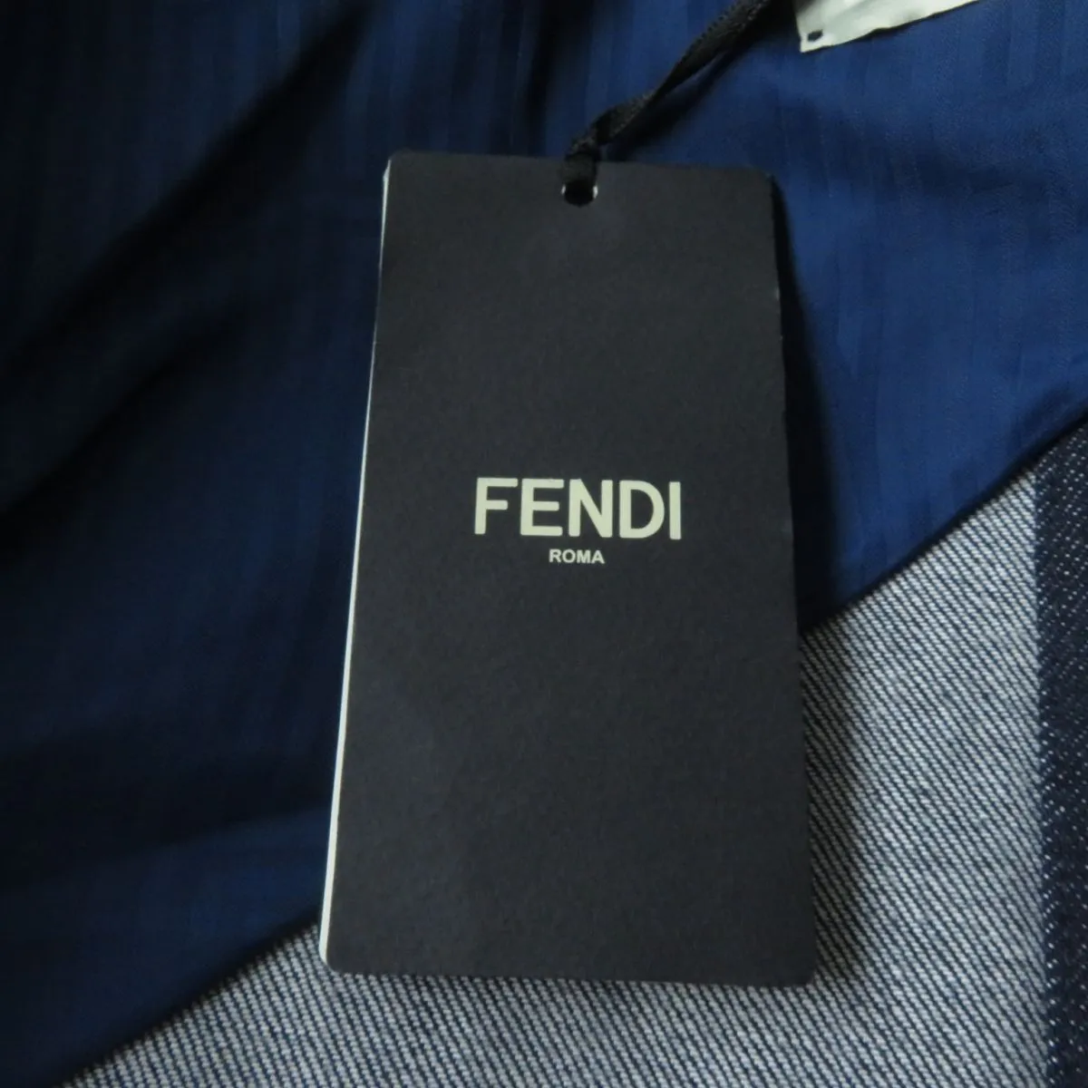 Fendi Mink Fur Logo Denim Jacket, Double-Breasted