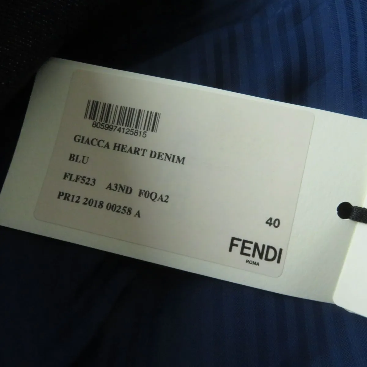 Fendi Mink Fur Logo Denim Jacket, Double-Breasted