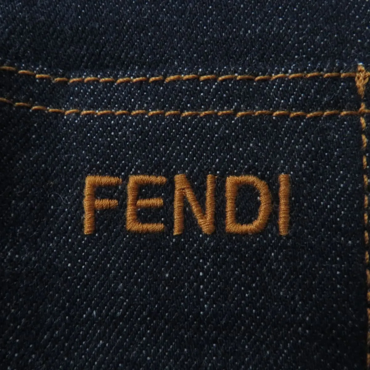 Fendi Mink Fur Logo Denim Jacket, Double-Breasted