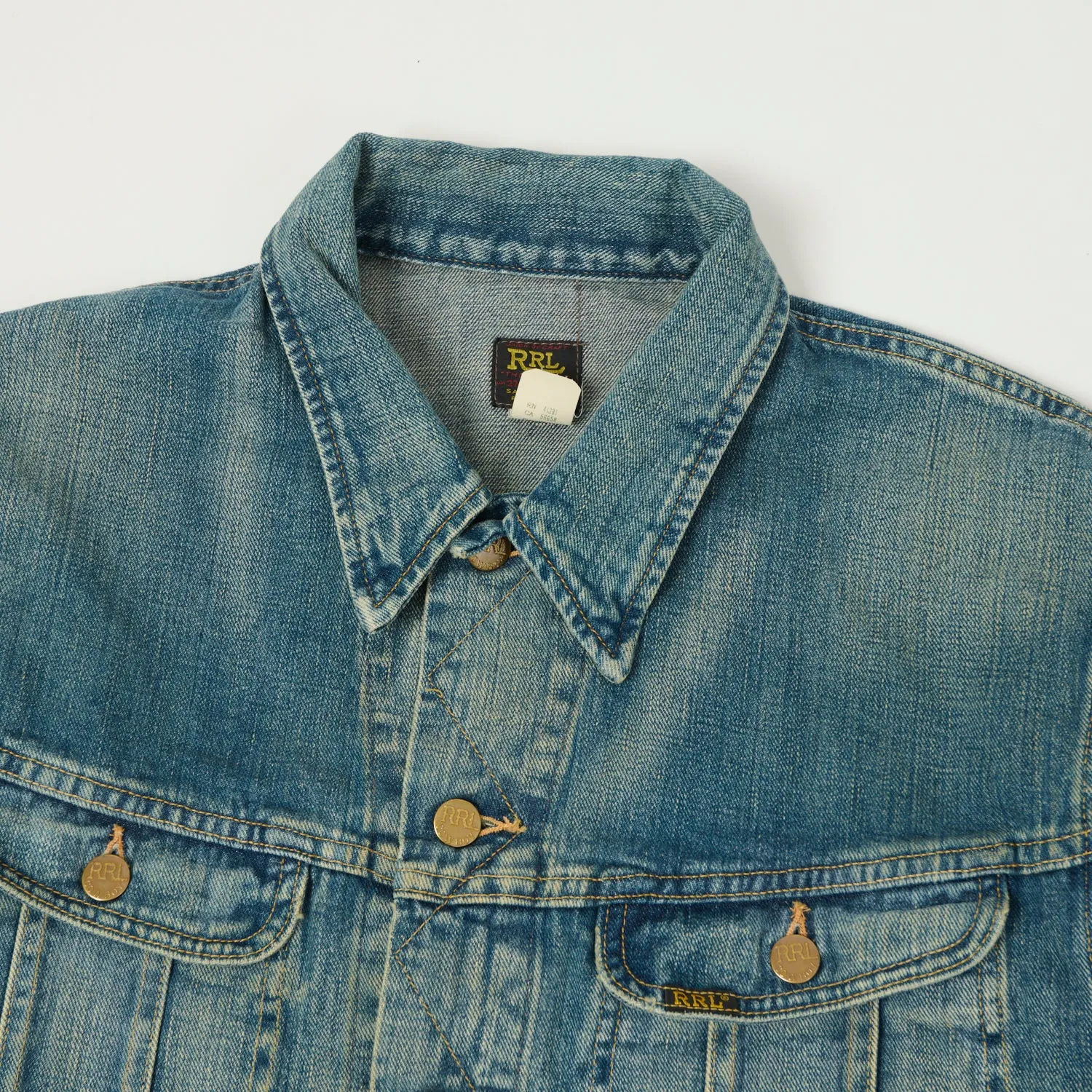 RRL 'Leeland' Denim Trucker Jacket - Heavy Wash