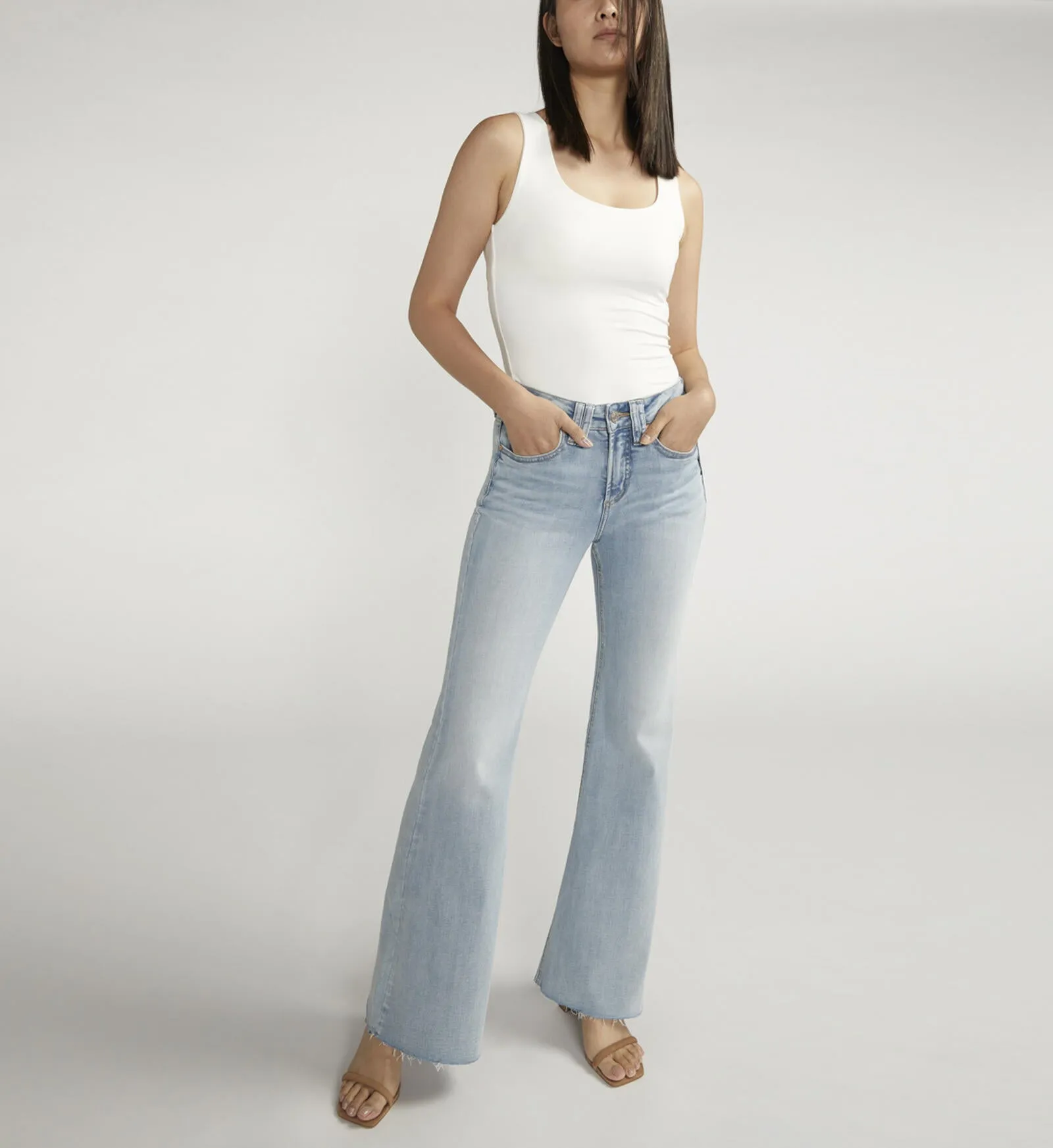 Silver Suki Mid Rise Flare Jeans