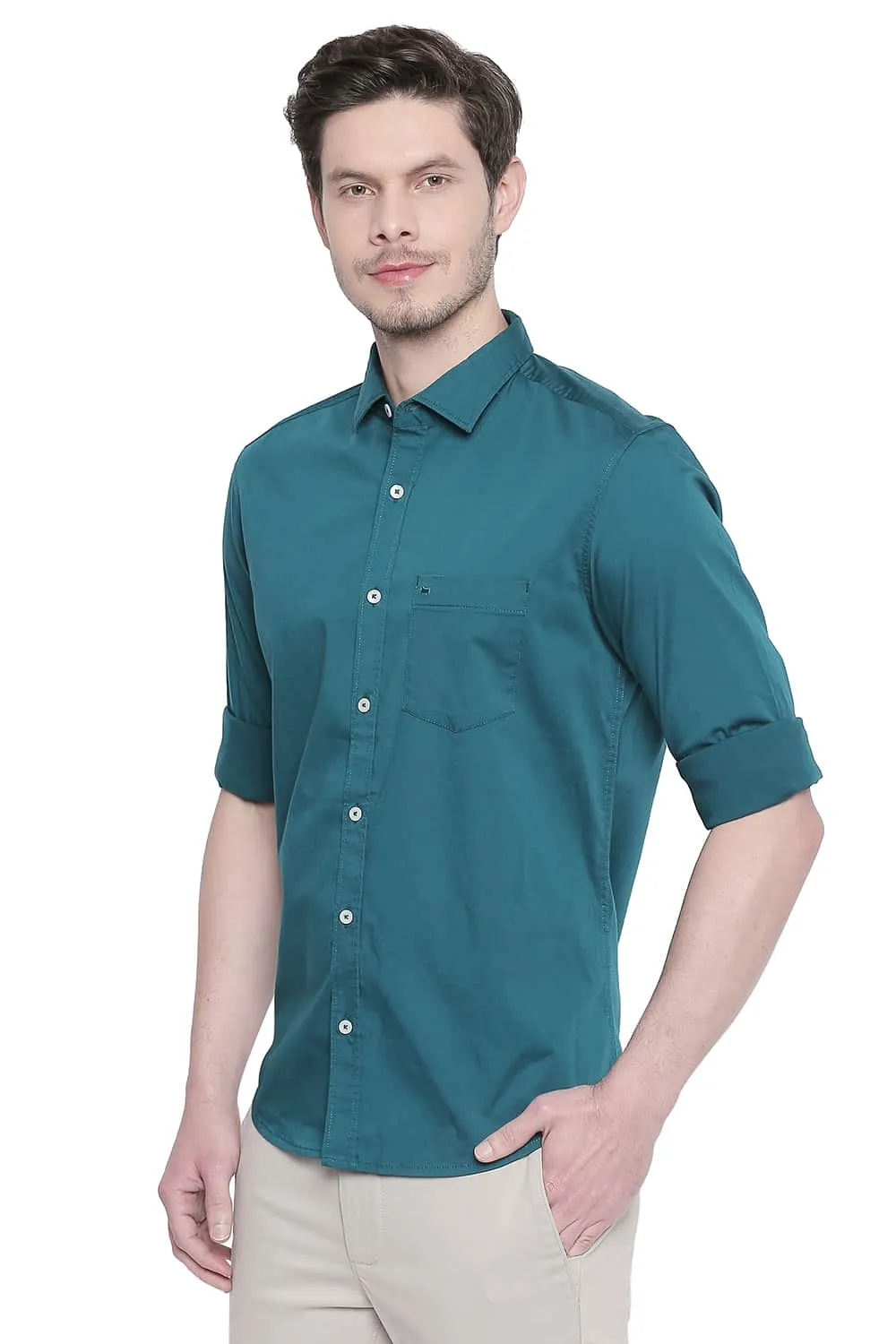 Slim Fit Twill Stretch Shirt