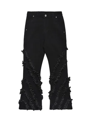 Sneakerhill Vintage Rough Edge Flared Jeans - 1721