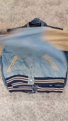 VINTAGE BASEBALL HEAVY DENIM JACKETS - 15 PCS