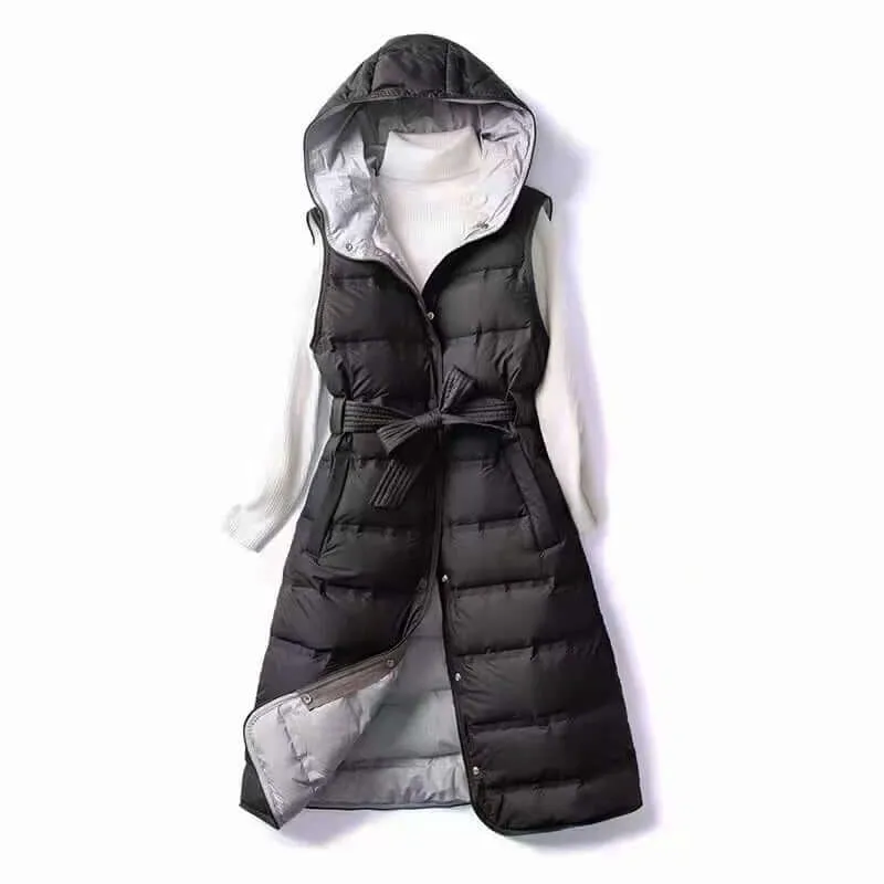 Women's Hooded Lined Vest: Warm & Stylish Outerwear