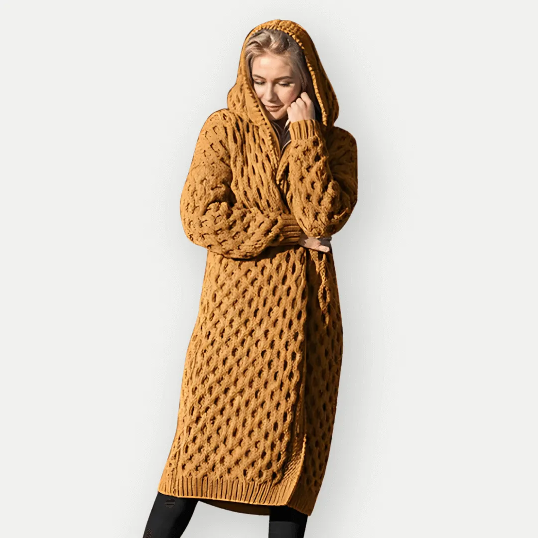 Women's Hooded Long Sleeve Jacket: Cozy & Stylish Outerwear