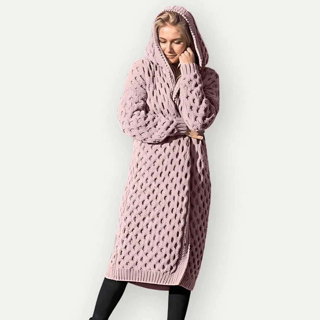 Women's Hooded Long Sleeve Jacket: Cozy & Stylish Outerwear