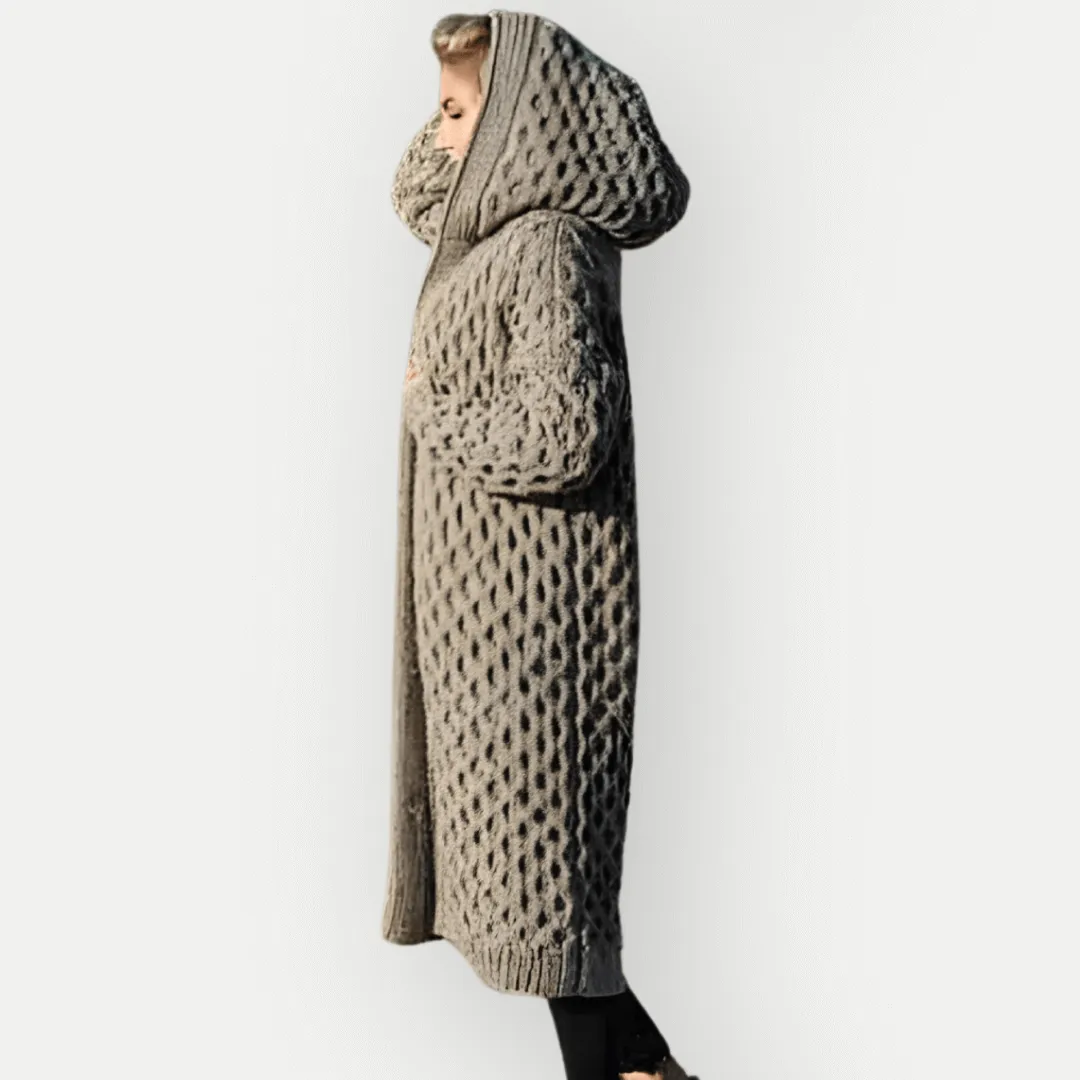 Women's Hooded Long Sleeve Jacket: Cozy & Stylish Outerwear